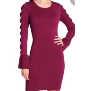 Kensie Sweater Dress Cut out sleeves NEW Medium